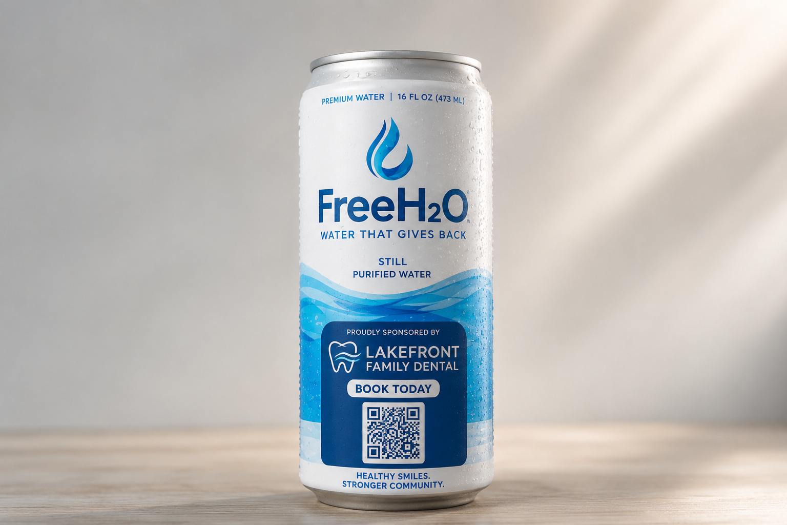 FreeH2O can mockup used for advertiser planning