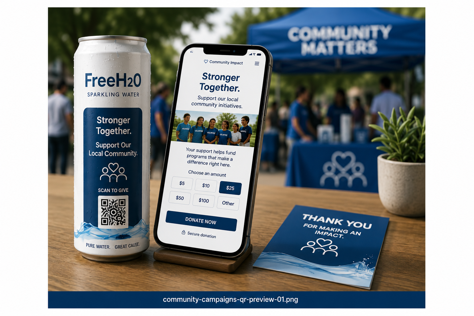 Community Campaigns QR landing page preview
