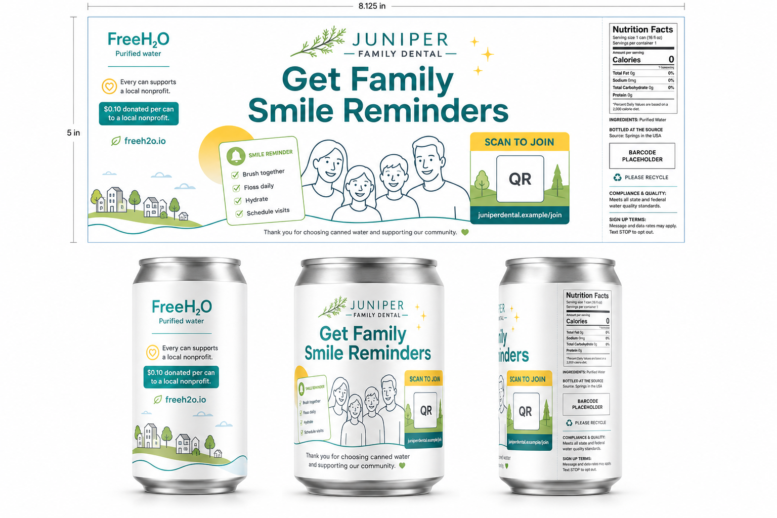 FreeH2O generate signups campaign example