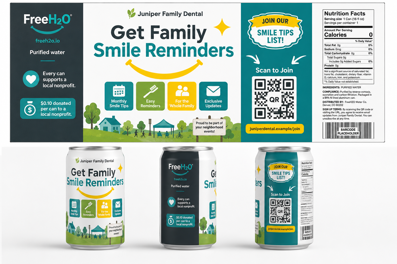 FreeH2O generate signups campaign example