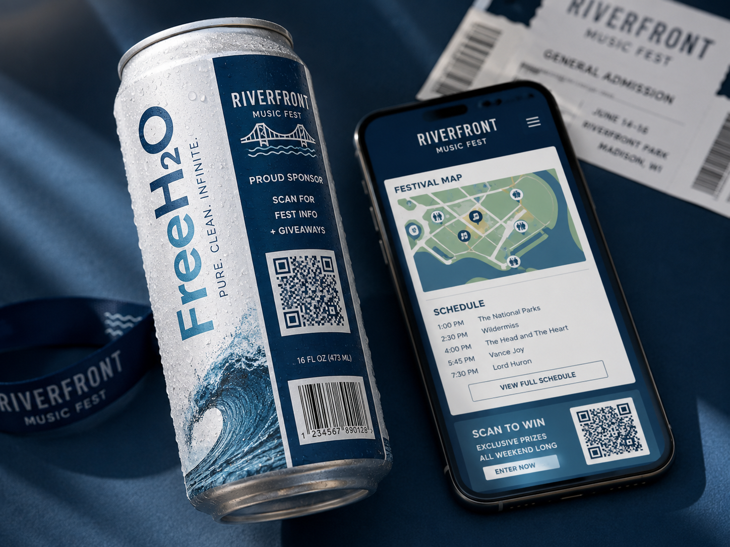 Festivals campaign QR landing page preview