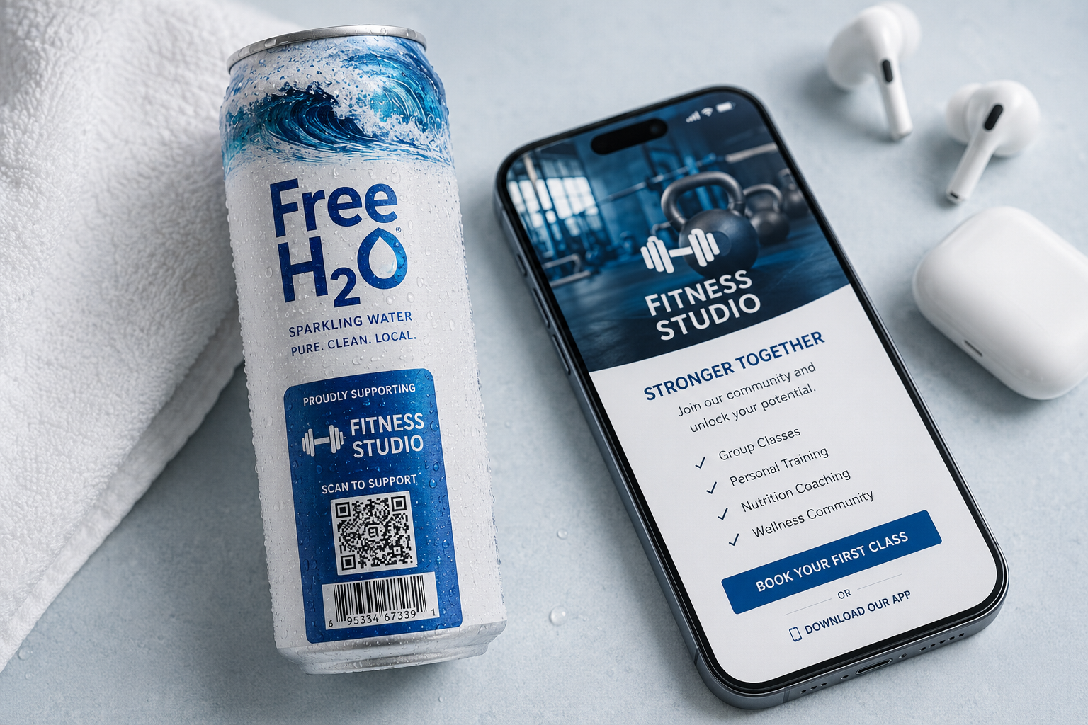 Fitness Studios campaign QR landing page preview