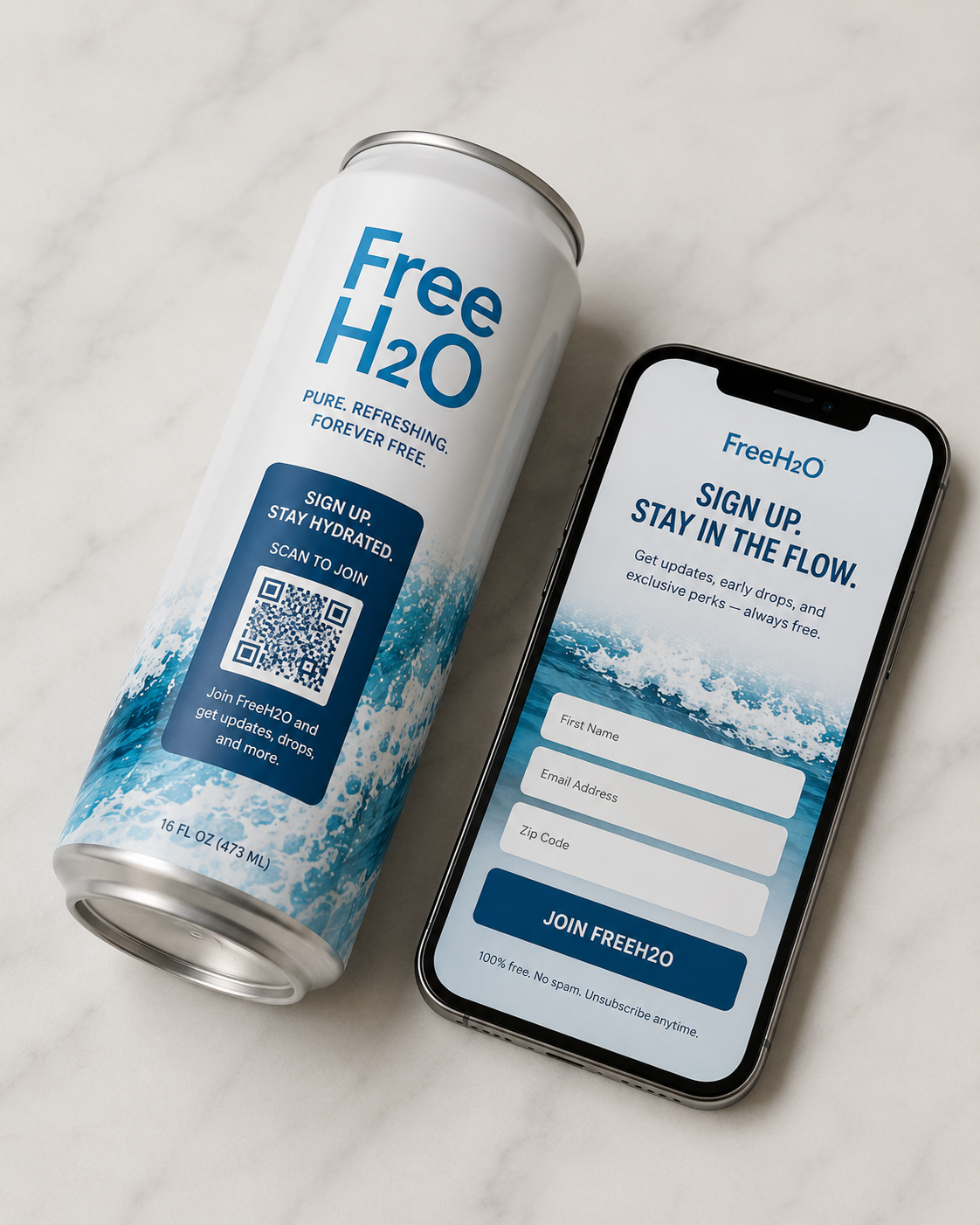 Generate Signups QR landing page preview