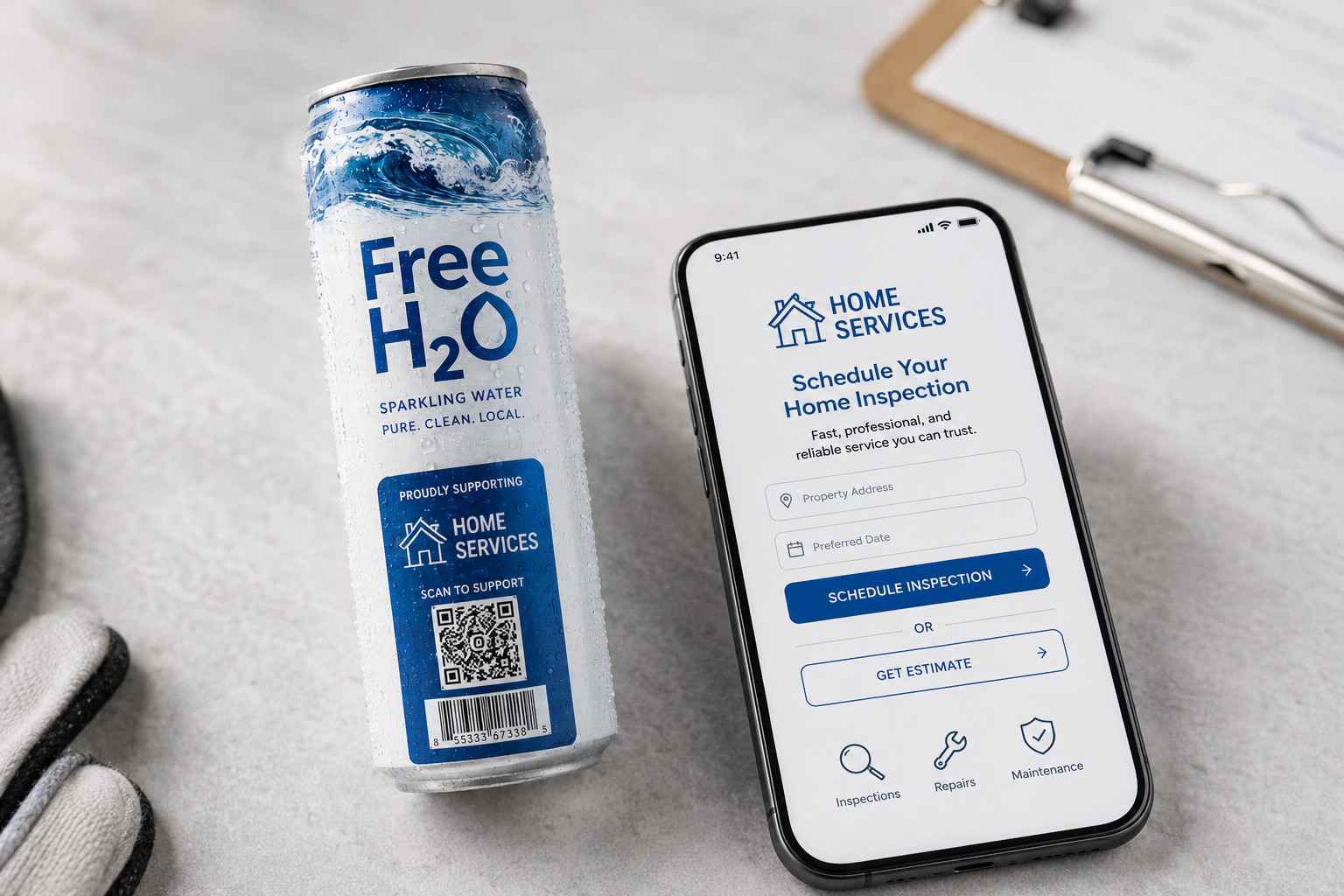 Home Services campaign QR landing page preview