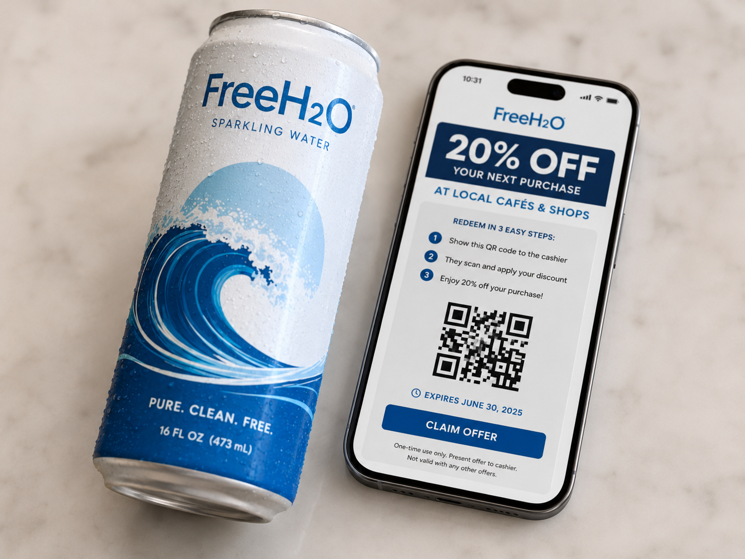 Promote Discounts QR landing page preview