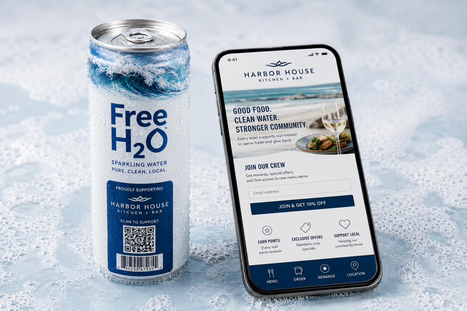 Restaurants campaign QR landing page preview